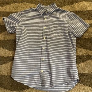 Striped shirt sleeve button up.